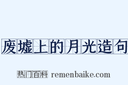 废墟上的月光造句是什么意思的图片